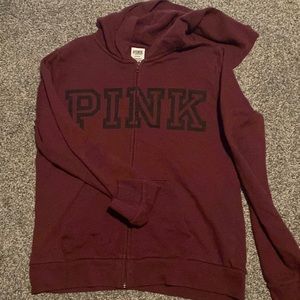Maroon PINK Zip Up Jacket